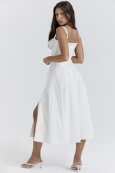 Carmen White Bustier Sundress | Dress In Beauty